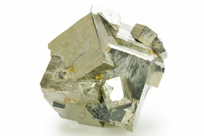 Shiny, Natural Pyrite Cube Cluster - Navajun, Spain #361943
